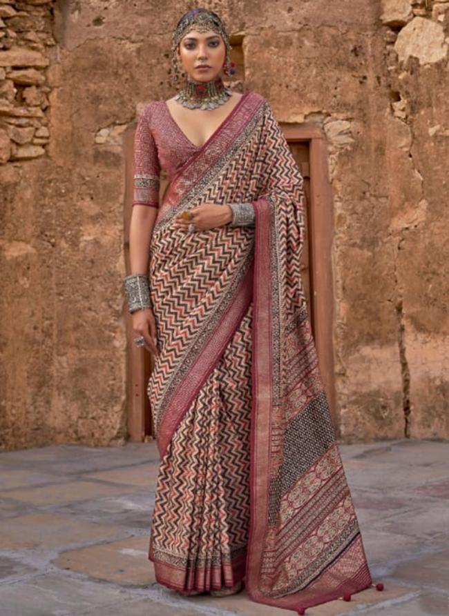 Viscose Silk Multi Colour Traditional Wear Kalamkari Print Saree